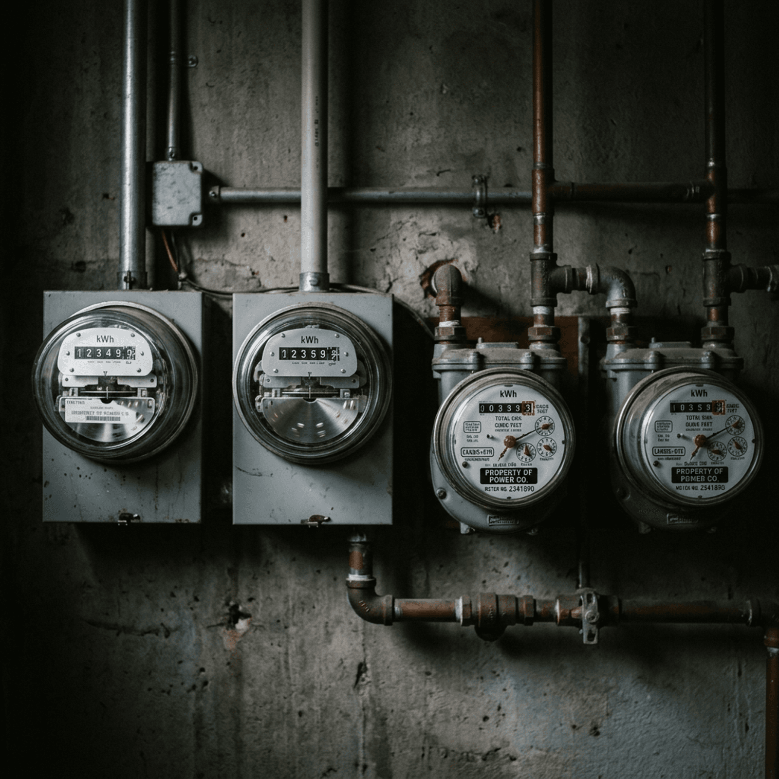 Utility meters background